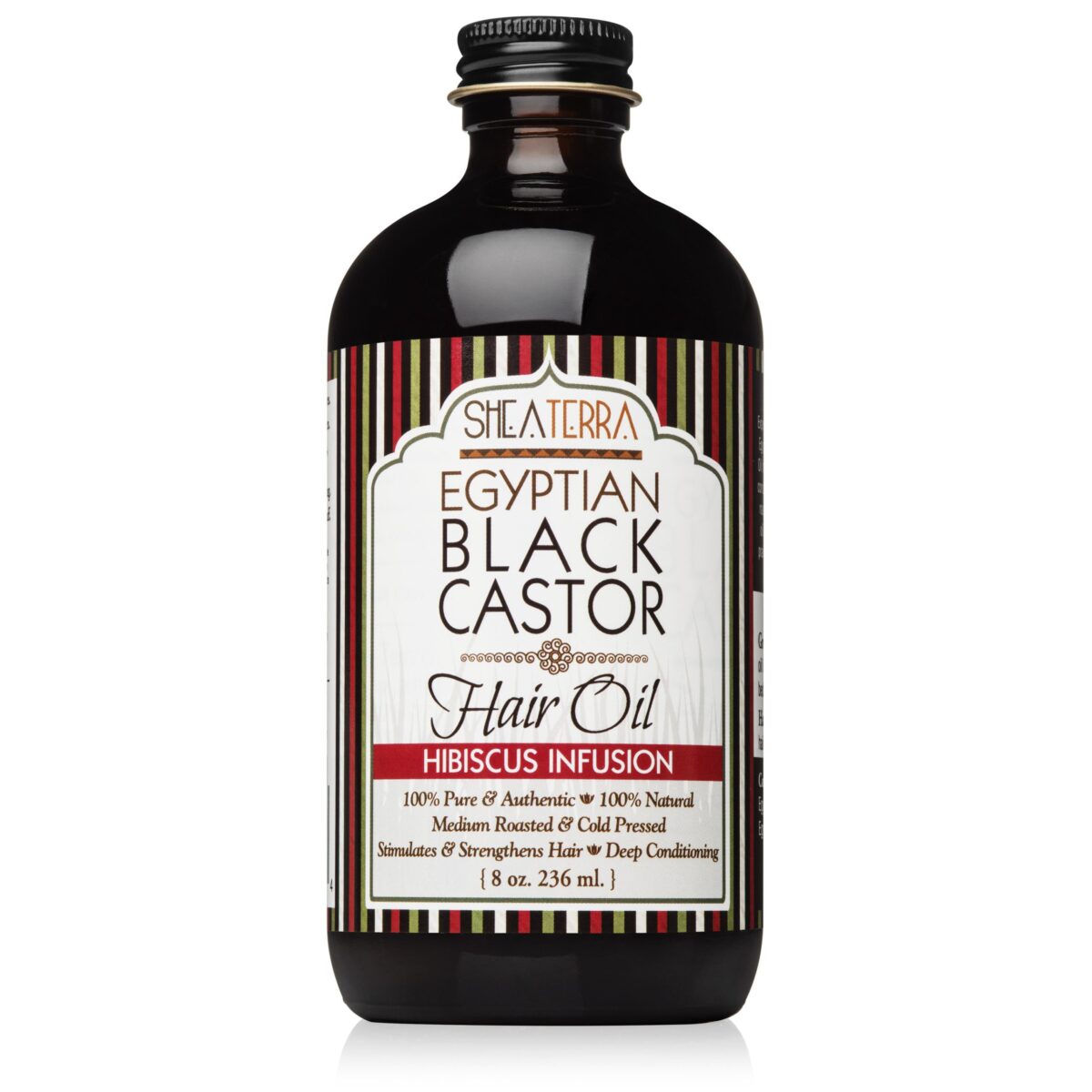 Shea Terra, Repair & Grow Hair Oil, Egyptian Black Castor, Hibiscus Infusion (236 ml) - Image 1