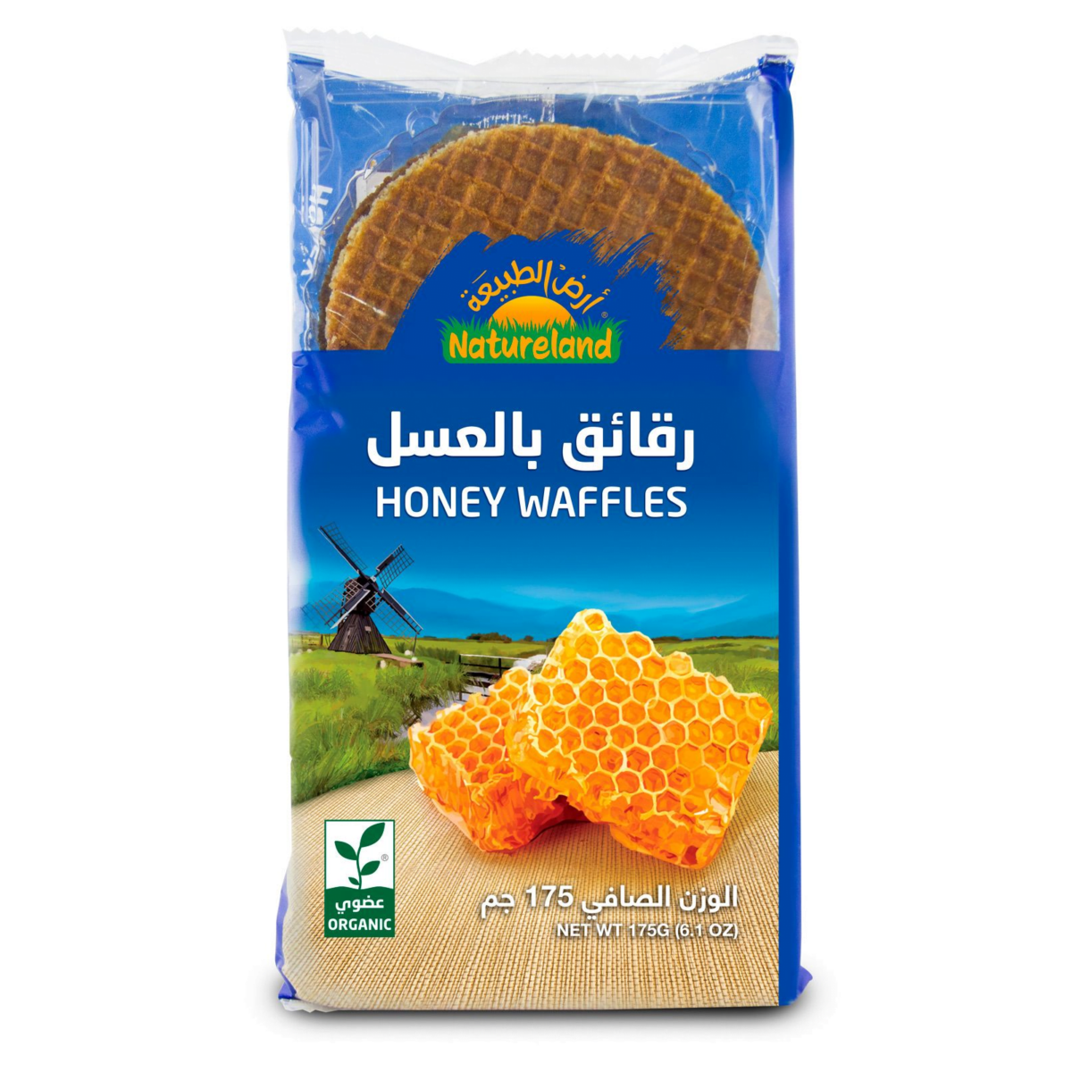 Natureland, Organic Honey Waffles (175g) - Image 1