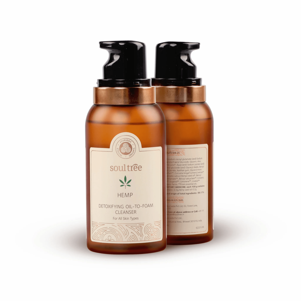 SoulTree, Hemp Detoxifying Oil-To-Foam Cleanser (120 ml) - Image 1