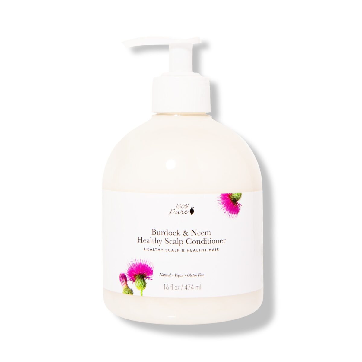 100% Pure, Burdock and Neem Healthy Scalp Conditioner (474ml) - Image 1