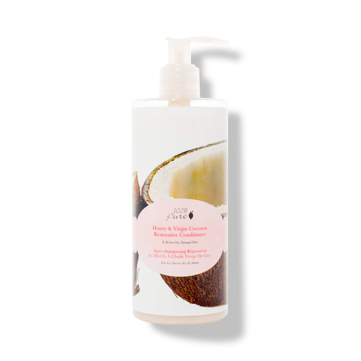 100% Pure, Honey and Virgin Coconut Restorative Conditioner (390 ml) - Image 1